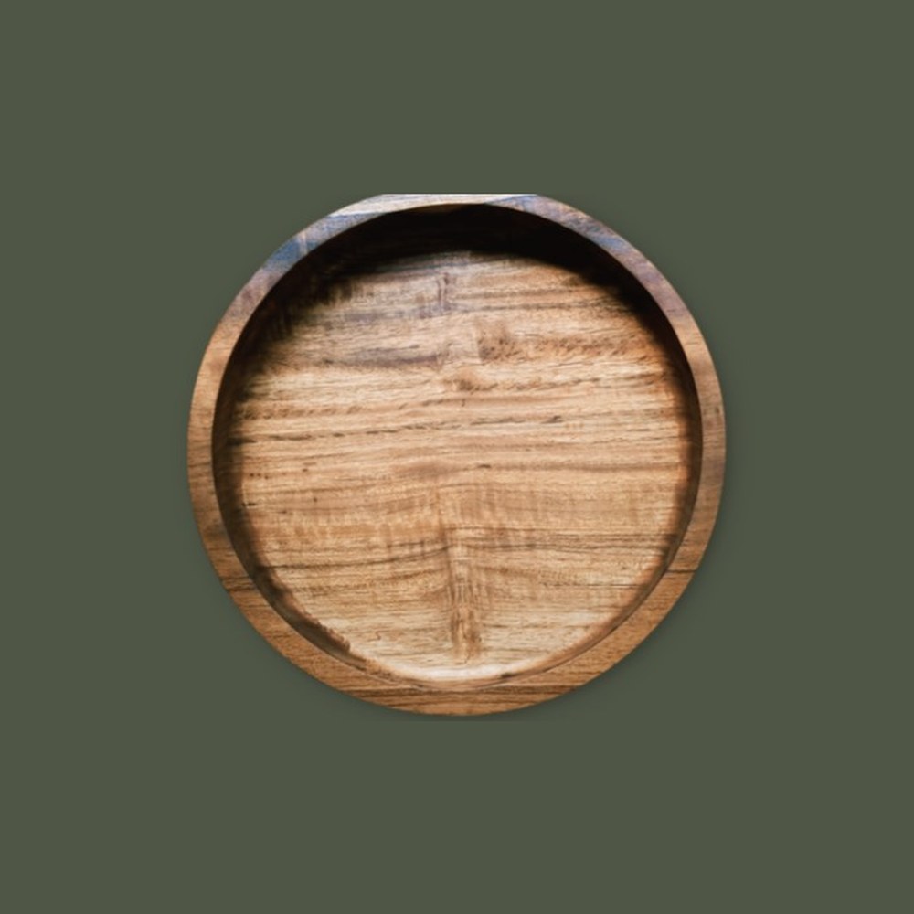 The Galle Plate — 9-inch handcrafted teak plate